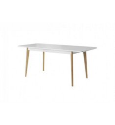 Arte Elegant Primo Extendable Dining Table H750mm W1400 D800mm In White And Oak Riviera - Versatile Dining Solution - thumbnail 2