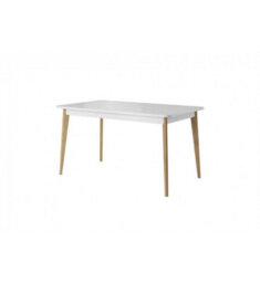 Arte Elegant Primo Extendable Dining Table H750mm W1400 D800mm In White And Oak Riviera - Versatile Dining Solution