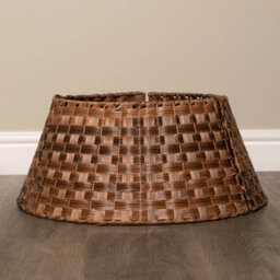 40Or58Cm Samuel Alexander Medium Kd Plastic Wicker Rattan Woven Christmas Tree Skirt In Brown - thumbnail 4