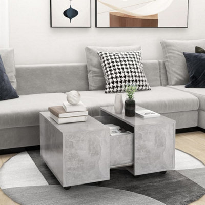 Berkfield Coffee Table Concrete Grey 60X60X38 Cm Engineered Wood - image 1