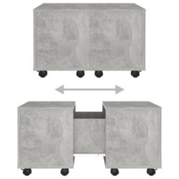 Berkfield Coffee Table Concrete Grey 60X60X38 Cm Engineered Wood - thumbnail 7