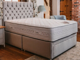 Divan Base Direct Sophia Briar-Rose Clemence Pocket Sprung Memory Foam Luxury Divan Bed Set 2Ft6 Small Single 2 Drawers Side - Plush Light Silver - thumbnail 1
