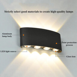 Modern Led Wall Sconce  White Up Down Light For Indoor&outdoor Decor - thumbnail 2