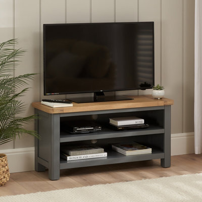 The Furniture Market Marbury Slate Grey Shoe Bench / Tv Unit - image 1