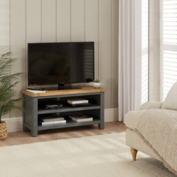 The Furniture Market Marbury Slate Grey Shoe Bench / Tv Unit - thumbnail 3