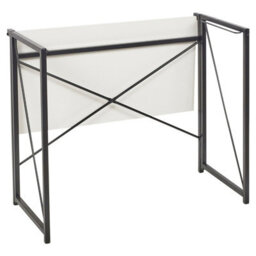 Urbn-Living Urbnliving Height 74Cm Rectangle Wooden Folding Table Steel Colour White Legs Computer Work Office Desk Bedroom - thumbnail 5
