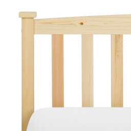 Beliani Bed Pine Wood Giverny 180 X 200 Cm (Eu Super King) Light Brown - thumbnail 9