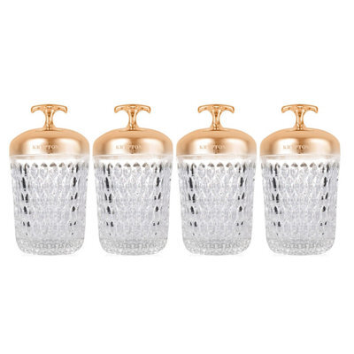 Krypton Set Of 4 Rechargeable Table Lamp 2 Hours 3 Stepless Dimming, Gold - image 1