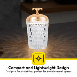Krypton Set Of 4 Rechargeable Table Lamp 2 Hours 3 Stepless Dimming, Gold - thumbnail 5