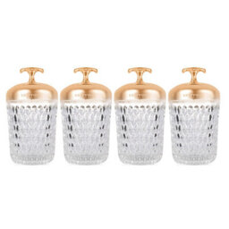 Krypton Set Of 4 Rechargeable Table Lamp 2 Hours 3 Stepless Dimming, Gold - thumbnail 1