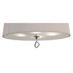 Luminosa Lighting Luminosa Mara Flush Ceiling 4 Light E27 Round, Antique Brass With Ivory White Shade - thumbnail 5