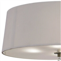Luminosa Lighting Luminosa Mara Flush Ceiling 4 Light E27 Round, Antique Brass With Ivory White Shade - thumbnail 3