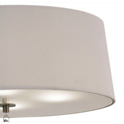 Luminosa Lighting Luminosa Mara Flush Ceiling 4 Light E27 Round, Antique Brass With Ivory White Shade - thumbnail 4