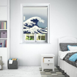 Lister Cartwright Hokusai Wave Design Blackout Roller Blinds Windows Blind ( 180 X 160 Cm) Child Safety Included - thumbnail 3