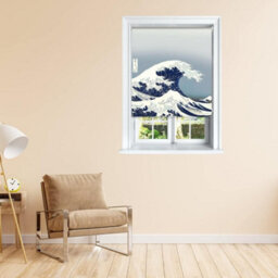 Lister Cartwright Hokusai Wave Design Blackout Roller Blinds Windows Blind ( 180 X 160 Cm) Child Safety Included - thumbnail 5