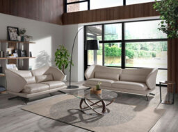 Angel Cerda Stylish Round Coffee Table With Tempered Glass And Walnut Finish - thumbnail 3