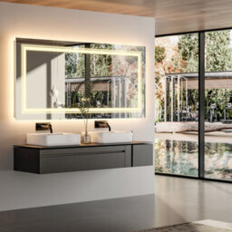 Luvodi 1050X500mm Led Illuminated Bathroom Mirror Anti-Fog Shatterproof Aluminum Frame - thumbnail 7