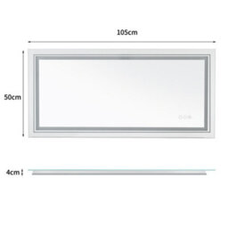 Luvodi 1050X500mm Led Illuminated Bathroom Mirror Anti-Fog Shatterproof Aluminum Frame - thumbnail 2
