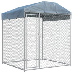 Berkfield Outdoor Dog Kennel With Canopy Top 193X193X225 Cm