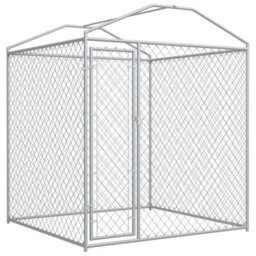 Berkfield Outdoor Dog Kennel With Canopy Top 193X193X225 Cm - thumbnail 2