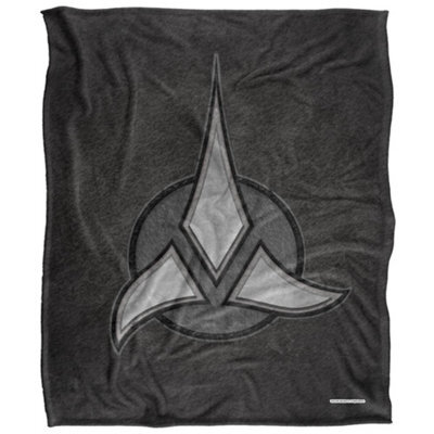Star Trek Klingon Empire Silky Supersoft Blanket Grey/black (One Size) - image 1