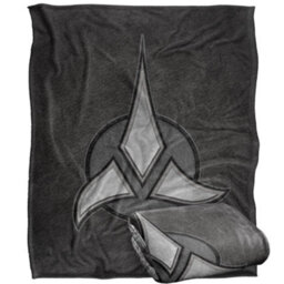 Star Trek Klingon Empire Silky Supersoft Blanket Grey/black (One Size) - thumbnail 2