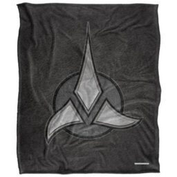 Star Trek Klingon Empire Silky Supersoft Blanket Grey/black (One Size)