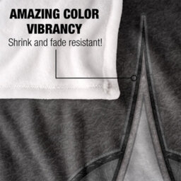 Star Trek Klingon Empire Silky Supersoft Blanket Grey/black (One Size) - thumbnail 4