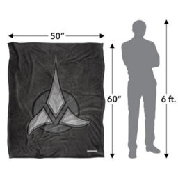 Star Trek Klingon Empire Silky Supersoft Blanket Grey/black (One Size) - thumbnail 5