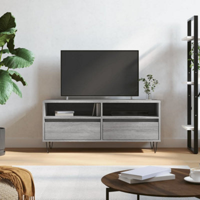 Berkfield Tv Cabinet Grey Sonoma 100X34.5X44.5 Cm Engineered Wood - image 1