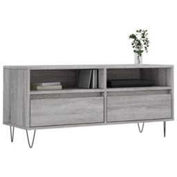Berkfield Tv Cabinet Grey Sonoma 100X34.5X44.5 Cm Engineered Wood - thumbnail 3