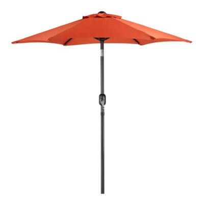 Vonhaus Parasol 2M, Garden Umbrella, Sun Shade Canopy With Hand Crank, Tilt Function, Uv30+ Protection, Air Vent, Steel Frame - image 1