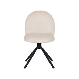 Nordlys Set Of 2 Scandinavian Swivel Dining Chairs Metal In Beige Velvet Modern Design Style Dining Room - thumbnail 8