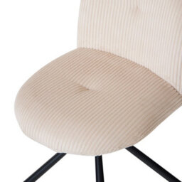Nordlys Set Of 2 Scandinavian Swivel Dining Chairs Metal In Beige Velvet Modern Design Style Dining Room - thumbnail 9