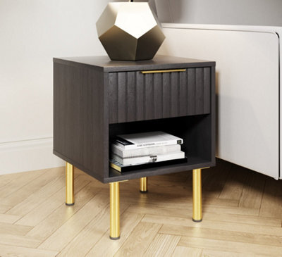 Gfw Nervata Lamp/side Table Black/gold - image 1