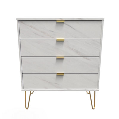 Fuji 4 Drawer Chest In Marble (Ready Assembled) - image 1