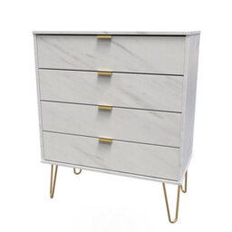 Fuji 4 Drawer Chest In Marble (Ready Assembled) - thumbnail 3