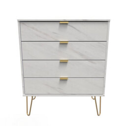 Fuji 4 Drawer Chest In Marble (Ready Assembled) - thumbnail 1