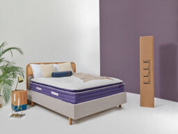 ELLE Decoration The Amethyst Luxury Wool Pocket Spring, Double Bed Mattress, Handmade Natural Pressure Relieving, Weight Distributing Pillowtop - thumbnail 3