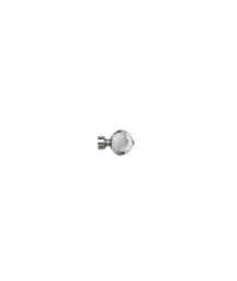 Unknown 28mm Fixed Length Metal Eyelet Curtain Pole Set In Satin Silver - Bella Finial, 390Cm - thumbnail 2
