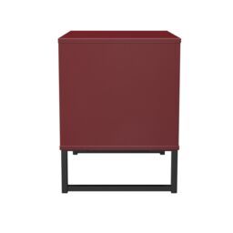 Marsala Ready Assembled Matt Red 2 Drawer Bedside Chest (H)515mm (W)575mm (D)395mm - thumbnail 6