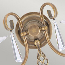 Luminosa Lighting Elstead Aegean 2 Light Indoor Candle Wall Light Aged Brass, E14 - thumbnail 4