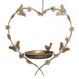 Dibor Butterfly Hanging Heart Outdoor Garden Decor Bird Feeder - thumbnail 2