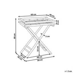 Beliani Side Table Misicuni Bamboo Wood Natural - thumbnail 3