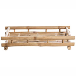 Beliani Side Table Misicuni Bamboo Wood Natural - thumbnail 5