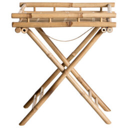 Beliani Side Table Misicuni Bamboo Wood Natural - thumbnail 4