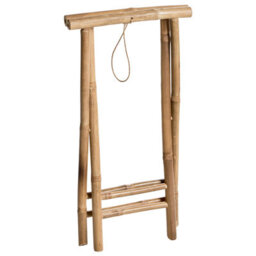 Beliani Side Table Misicuni Bamboo Wood Natural - thumbnail 7