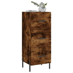 Berkfield Modern Sideboard Smoked Oak 34.5X34X90 Cm Engineered Wood - thumbnail 3