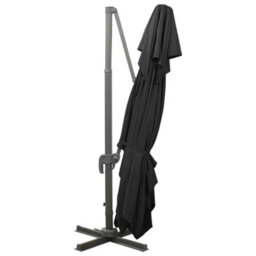 Walplus Cantilever Garden Parasol With Double Top Black 400X300 Cm - thumbnail 4