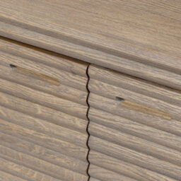 Wyld Haus Pirineus 3-Door Sideboard In Weathered Oak With Ribbed Doors - thumbnail 7